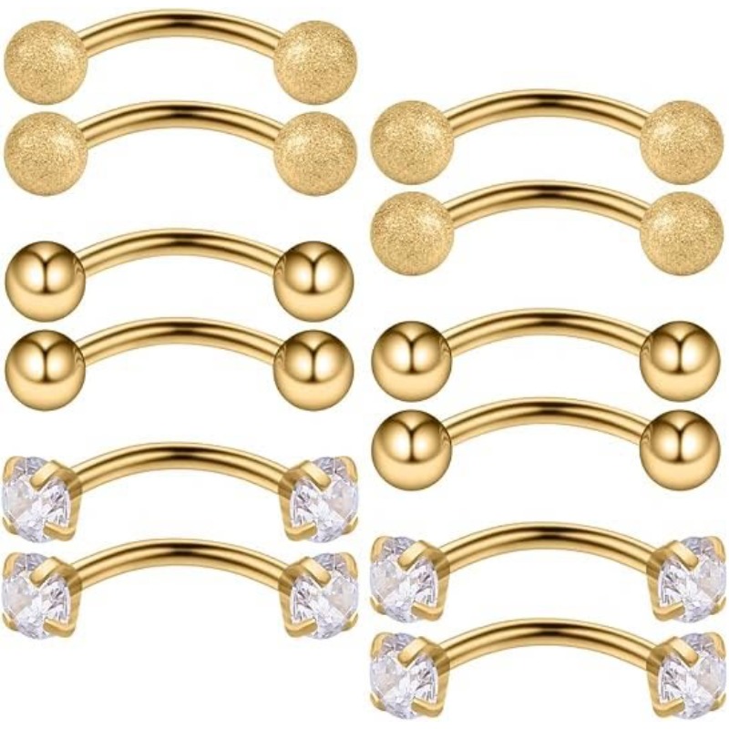 Body Jewelry Surgical Steel - 6 pares de joias para piercings,