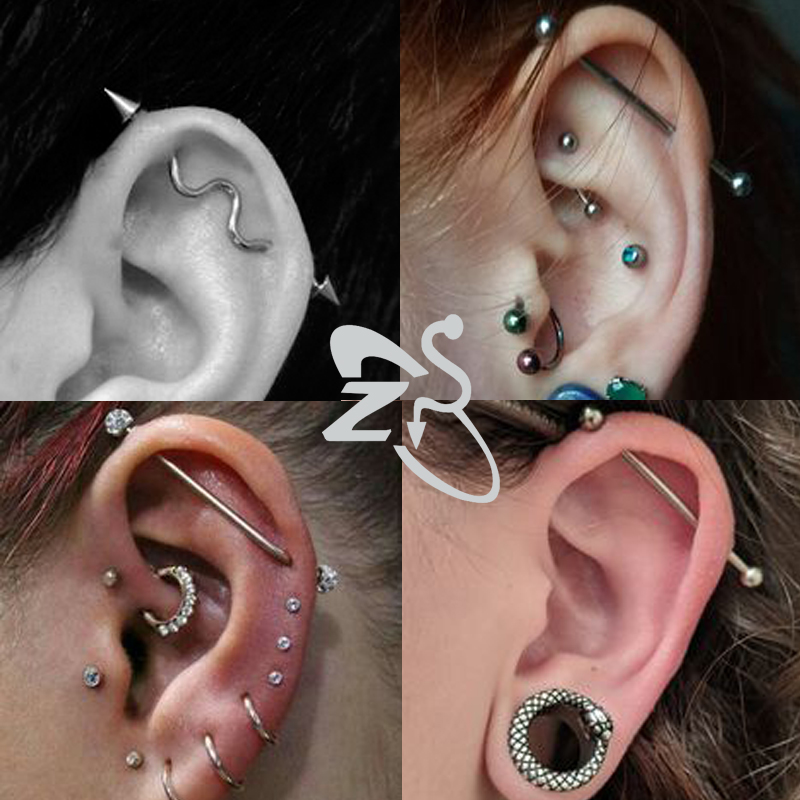 Anel de barra industrial de aç - Body Jewelry Surgical Steel avaliação e preço