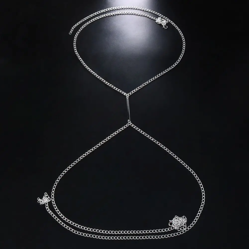 Sexy Corrente Peito de Metal p - Body Jewelry Retainers avaliação e preço