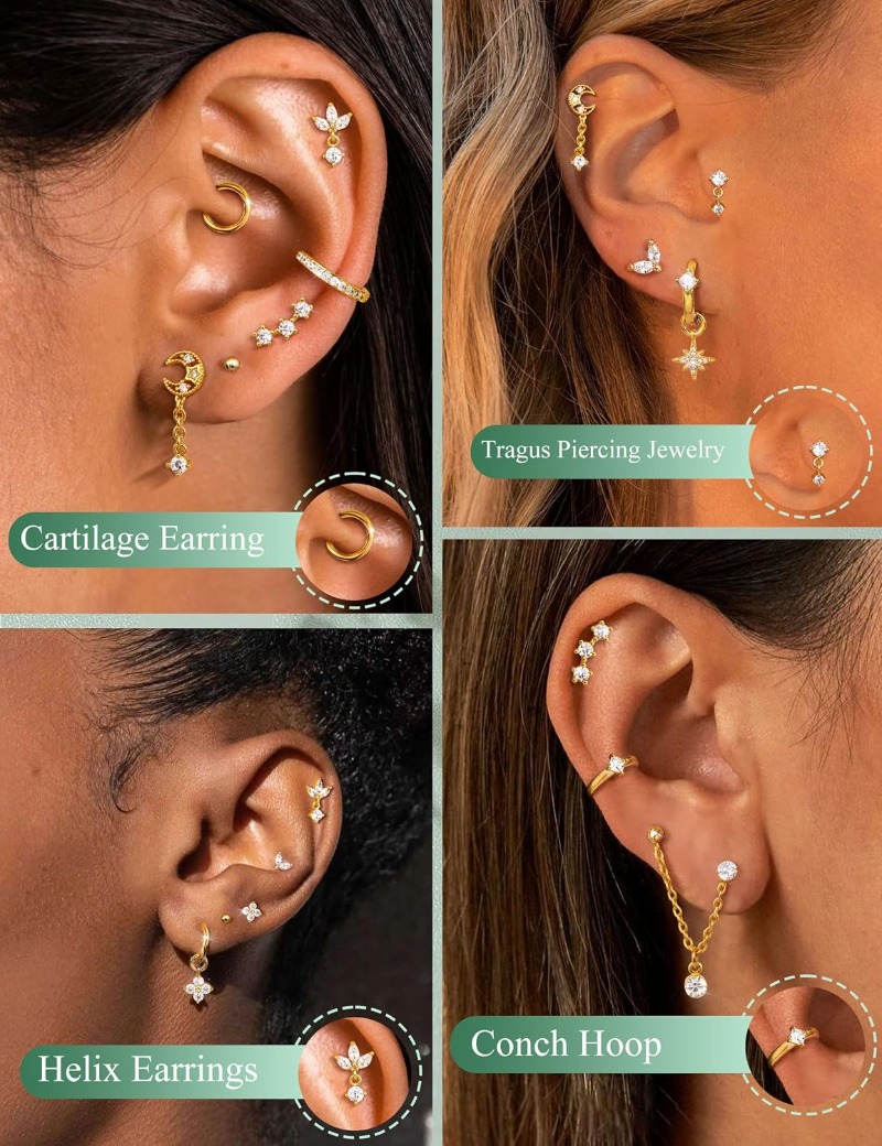 Brincos de Cartilagem Calibre  - Body Jewelry Surgical Steel avaliação e preço