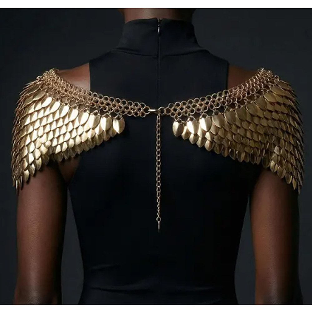 Corrente de Ombro Gótica com E - Body Jewelry Necklace avaliação e preço